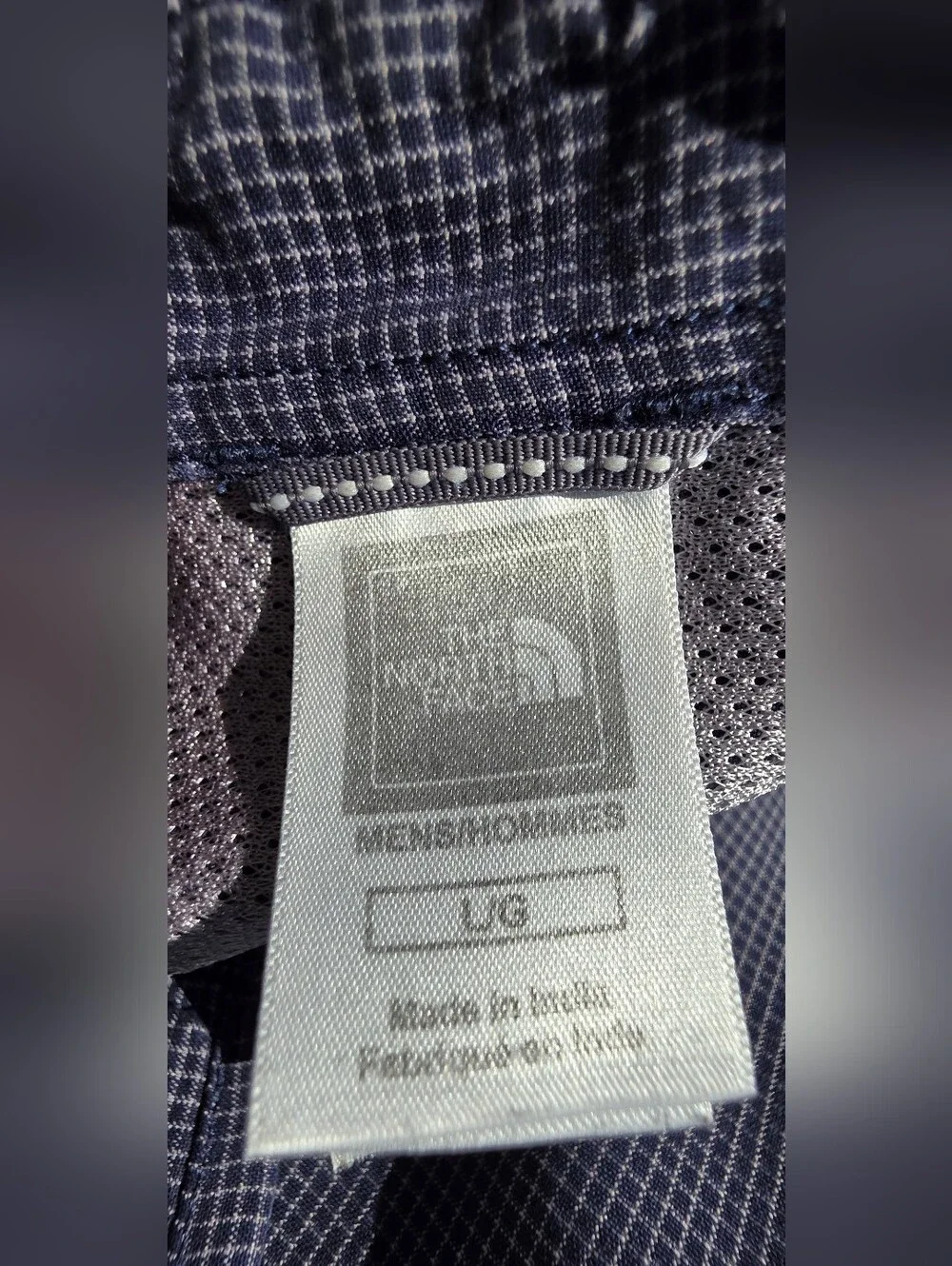 The North Face Size L Men's Short-Sleeve Button-Up Shirt - Slate Blue